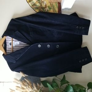 Navy Blue Corduroy Jacket Size 12